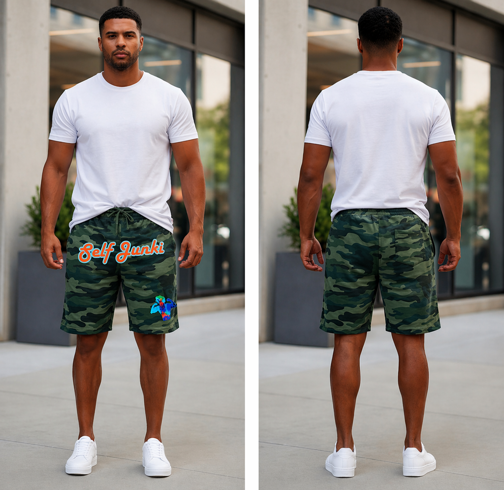 Self Junkie Camo Shorts – Midweight Comfort Fit